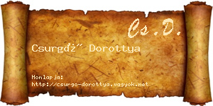 Csurgó Dorottya névjegykártya