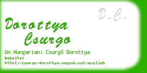 dorottya csurgo business card